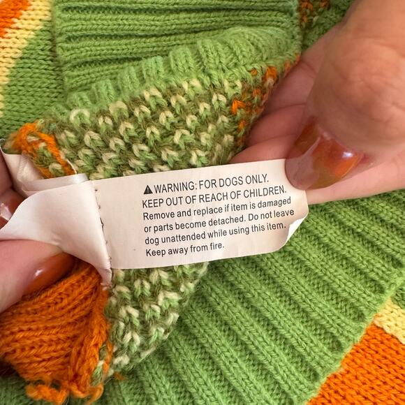 SimplyDog Pumpkin Jack-O'-Lantern Dog Sweater Costume XXL - Picture 8 of 11